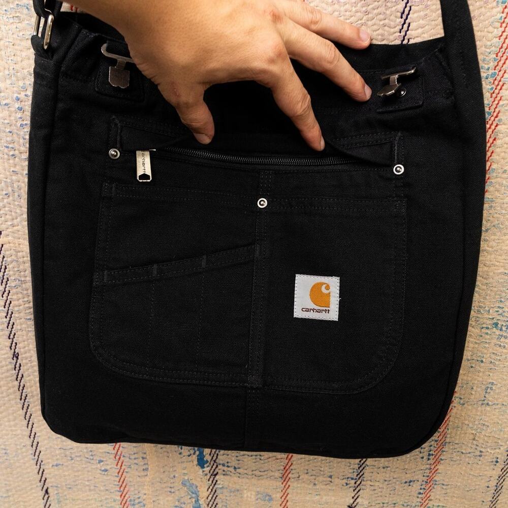 Custom Upcycled carhartt tote bag / crossbody bag - Picture 4 of 8
